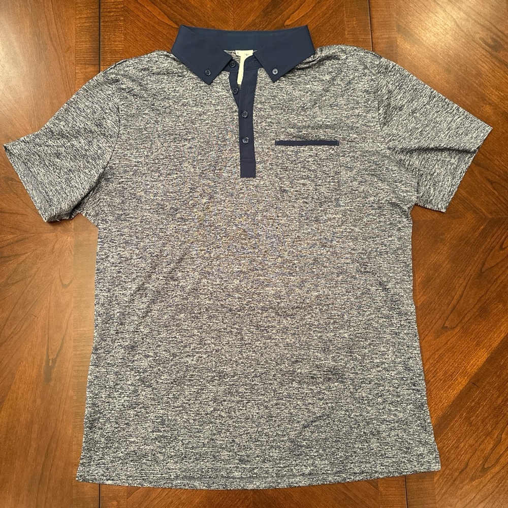 State and Liberty Blue Heather Polo Shirt